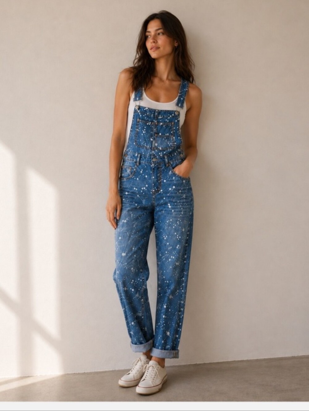Free People Denim Ziggy Overallls Sz Xs